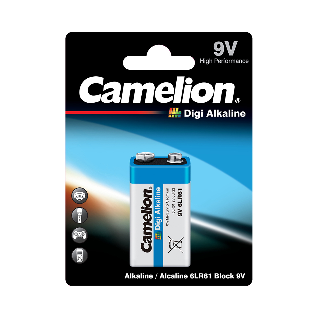 Camelion Батарейка CAMELION Digi Alkaline 6LR61-BP1DG