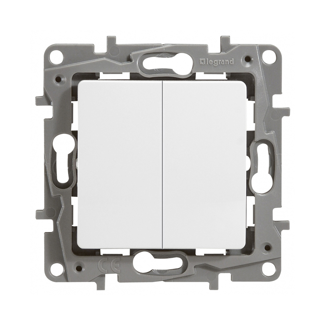 Legrand Выключатель двухклавишный Legrand Etika 10 A 250 В белый