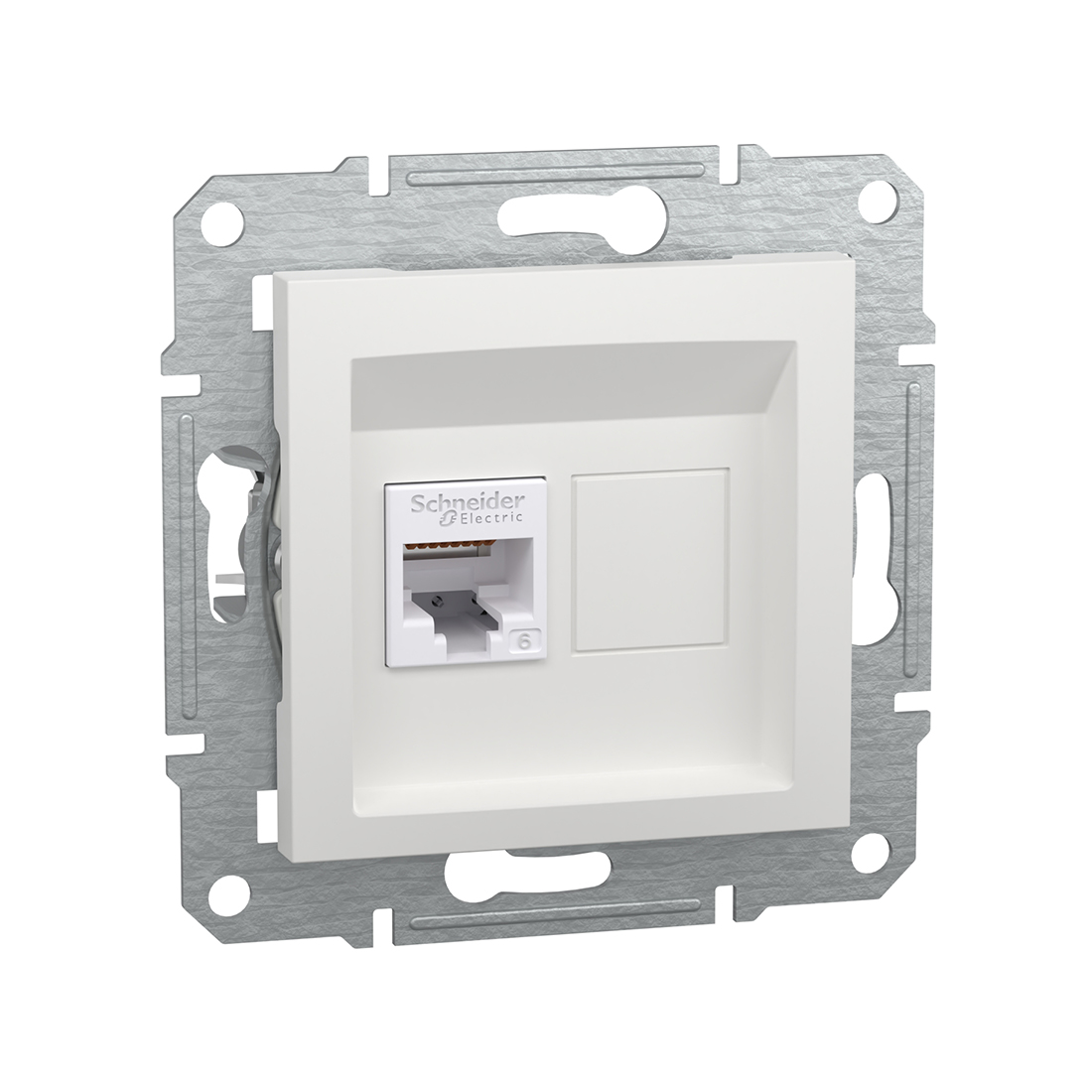 Schneider Electric Розетка компьютерная SE EPH4770121 Asfora RJ45 кат. 6 механизм белый
