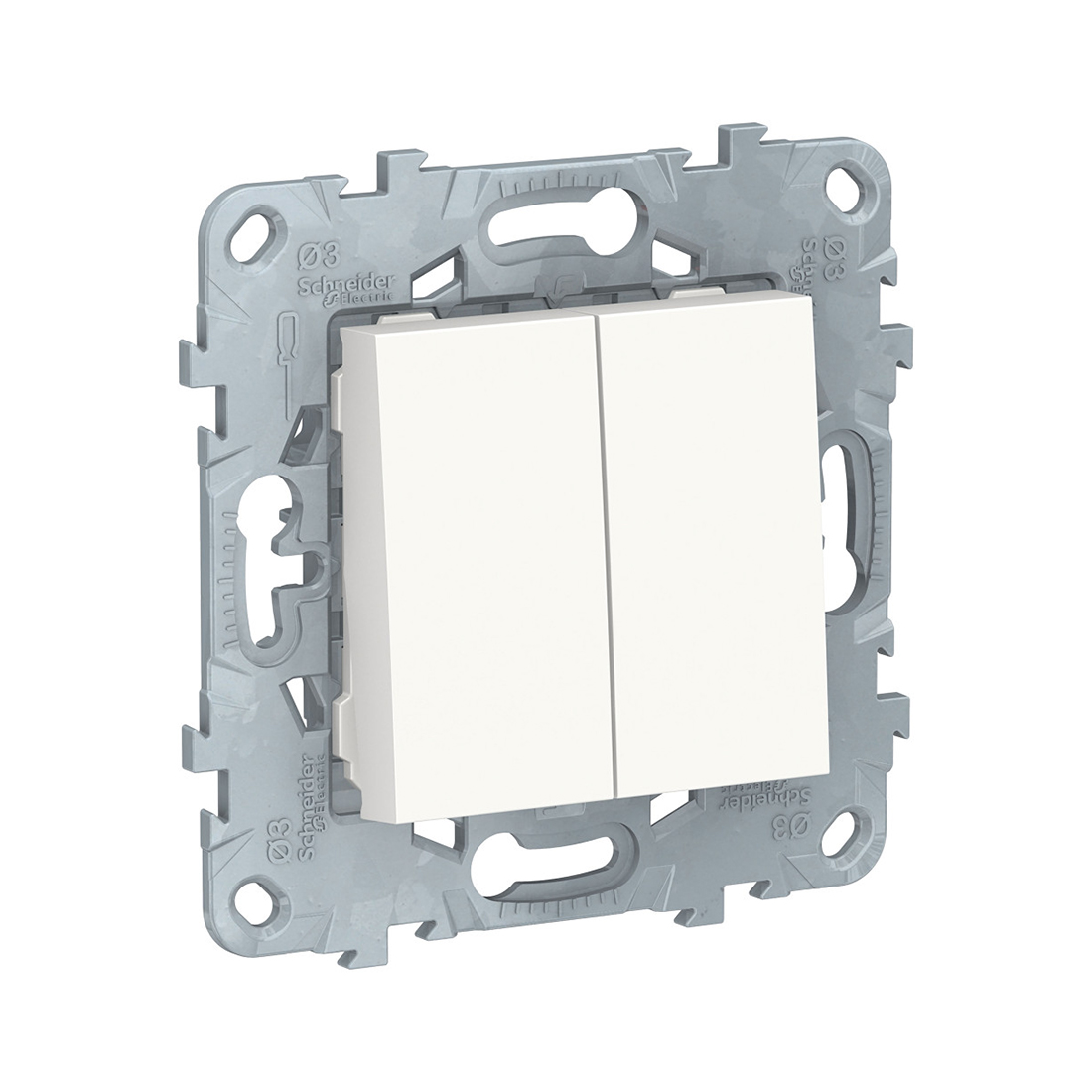 Schneider Electric Переключатель двухклавишный SE NU521318 Unica New белый