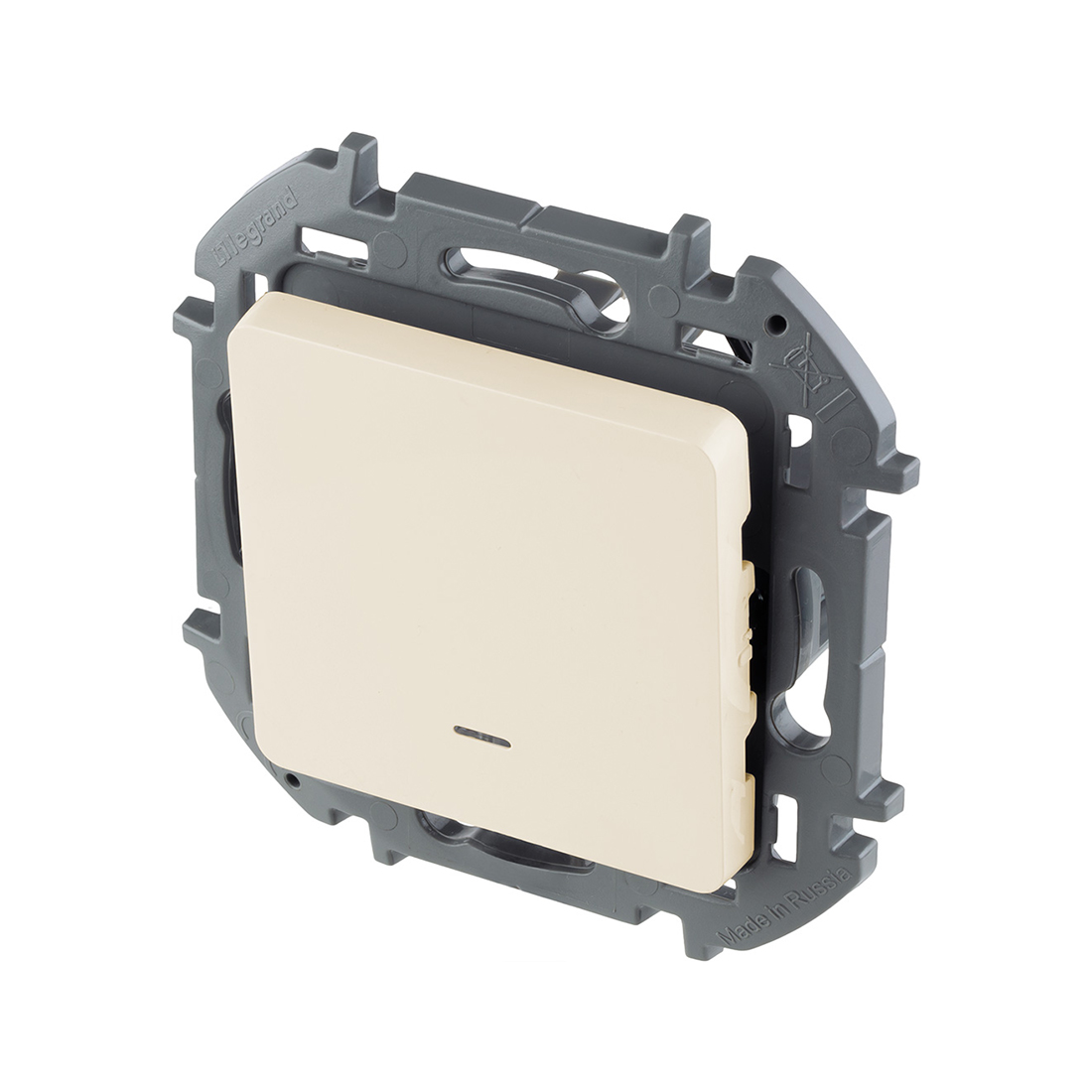 Legrand Переключатель одноклавишный с подсветкой Legrand 673661 Inspiria с/у слоновая кость