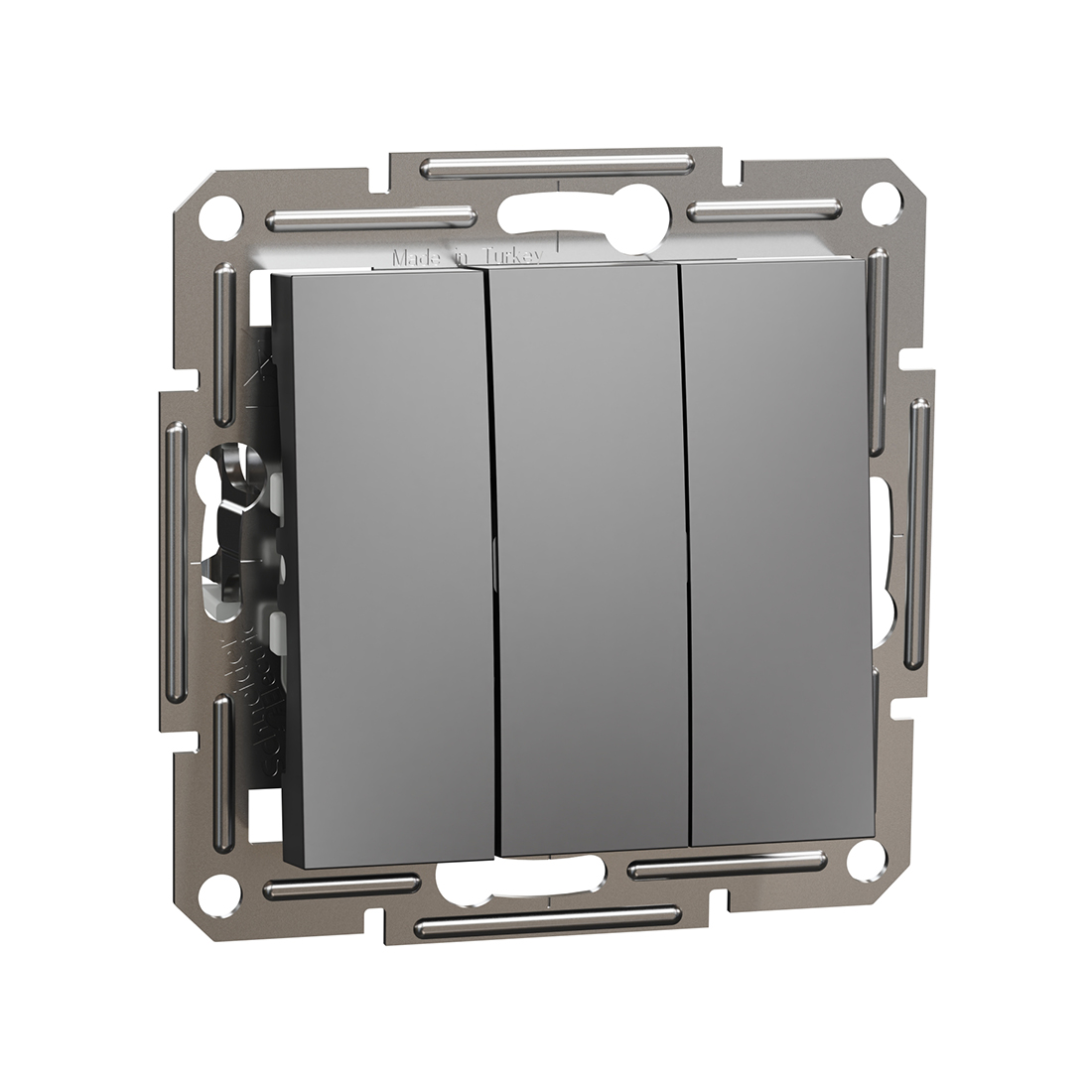 Schneider Electric Выключатель трехклавишный SE EPH2100171 Asfora 10AX механизм антрацит