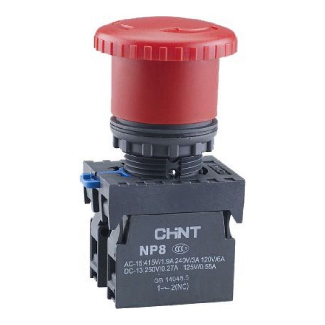 CHINT Кнопка управления CHINT "Грибок" 40мм с фиксацией NP8-11ZS/14 красная 1НО+1НЗ IP65