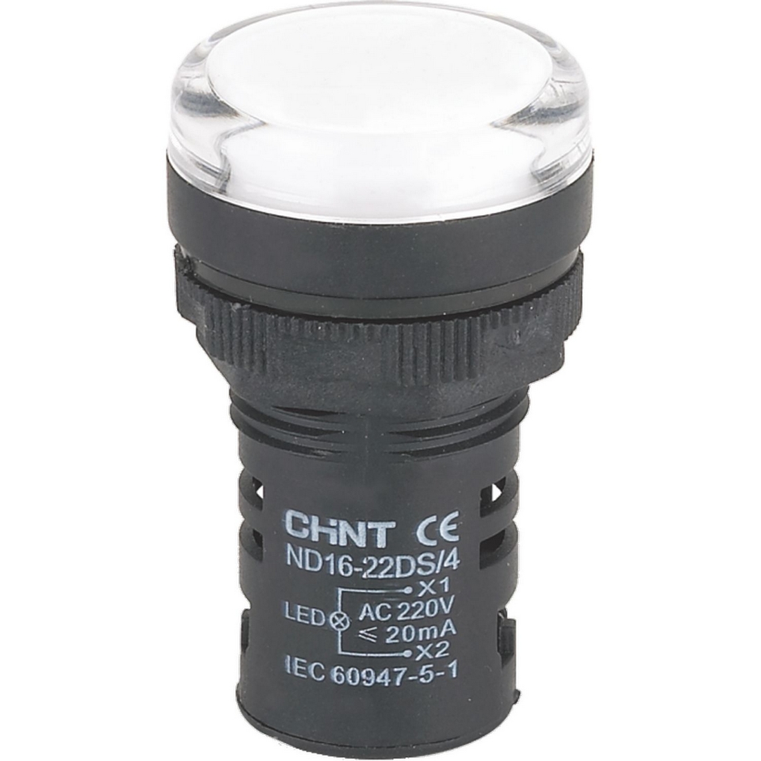 CHINT Индикатор CHINT ND16-22DS/2 белый АС/DC24В
