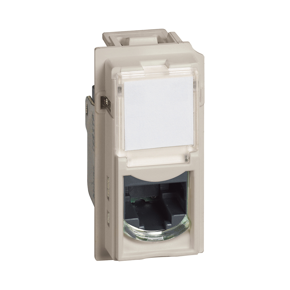 Bticino Розетка компьютерная Bticino KM4279C5E Living Now RJ45 cat5e UTP 1 модуль песочный.