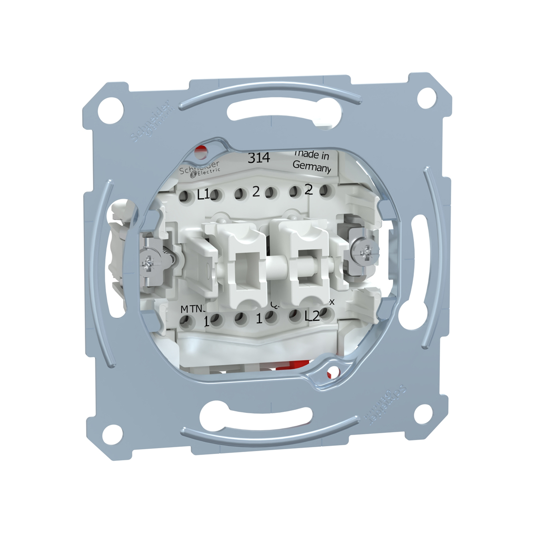 Schneider Electric Переключатель мех-м MERTEN MTN3126-0000 D-Life 2 клавишный