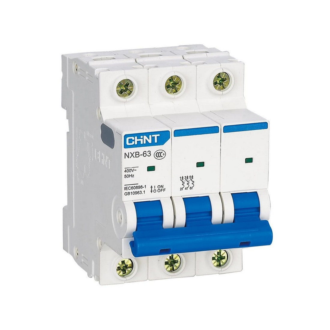 CHINT Автоматический выключатель CHINT NXB-63S 3P 4A C 4,5kA