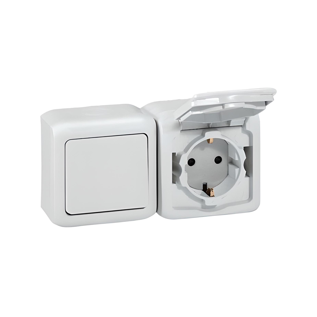 Legrand Розетка двойная с крышками Legrand Forix 16A 250В IP44 накладная белый