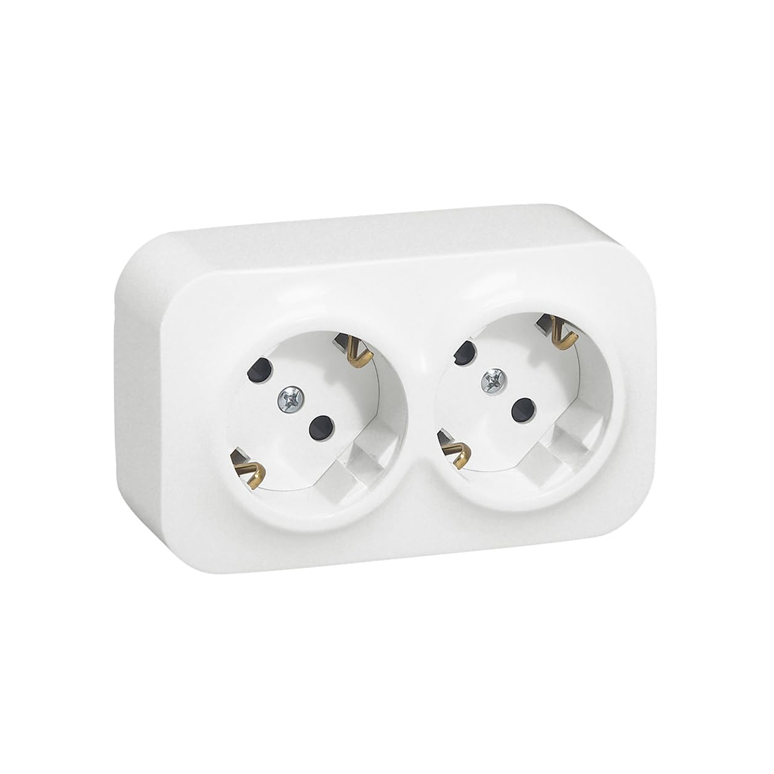 Legrand Розетка двойная с зк с зш Legrand Forix 16A 250В IP20 накладная белый