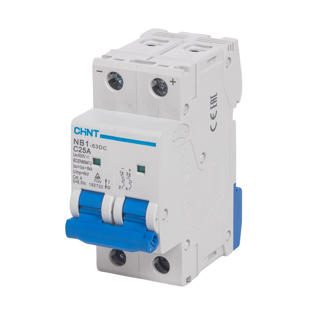 CHINT Автоматический выключатель CHINT NB1-63DC 2P 25A DC500B 6kA