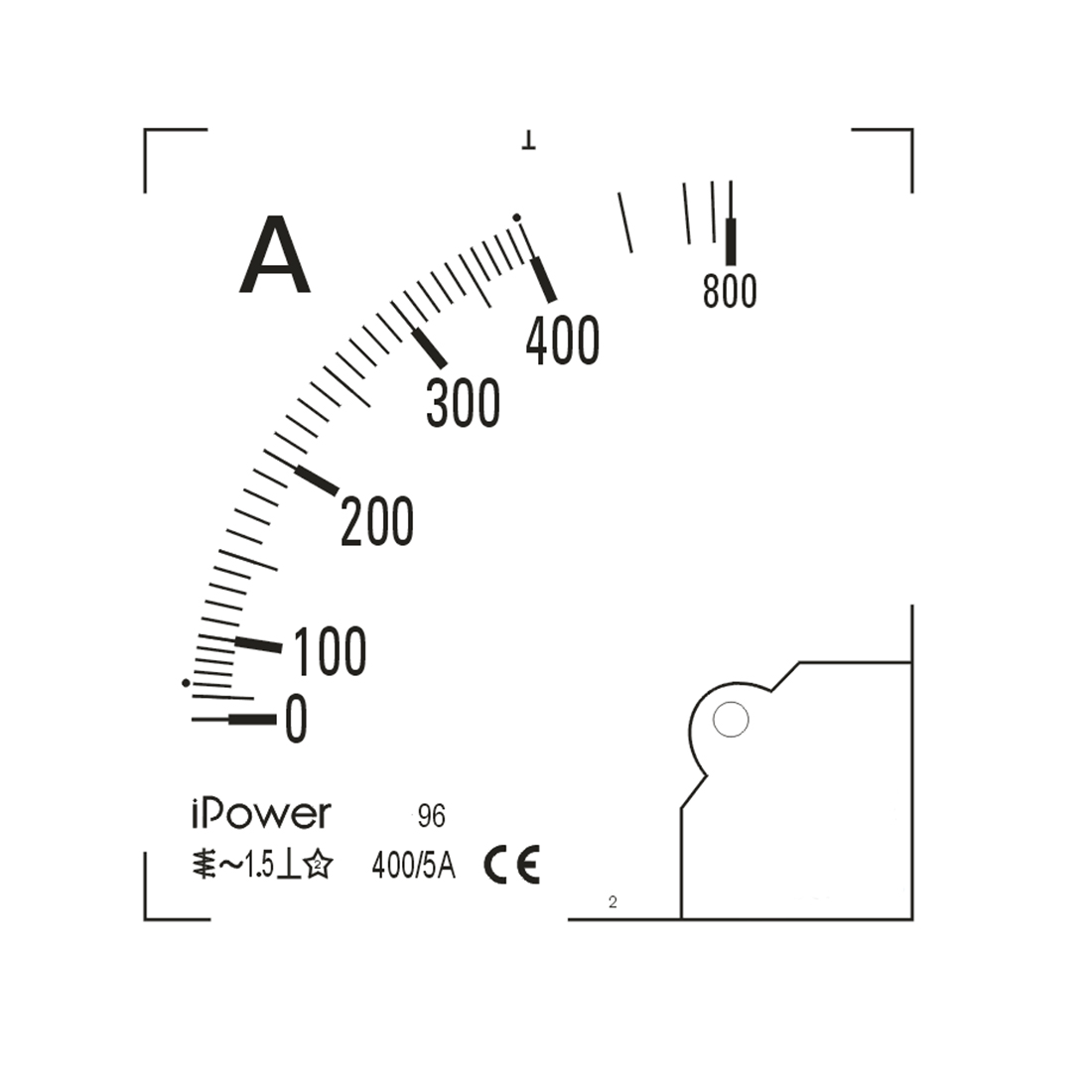 iPower Шкала для амперметра iPower 400/5