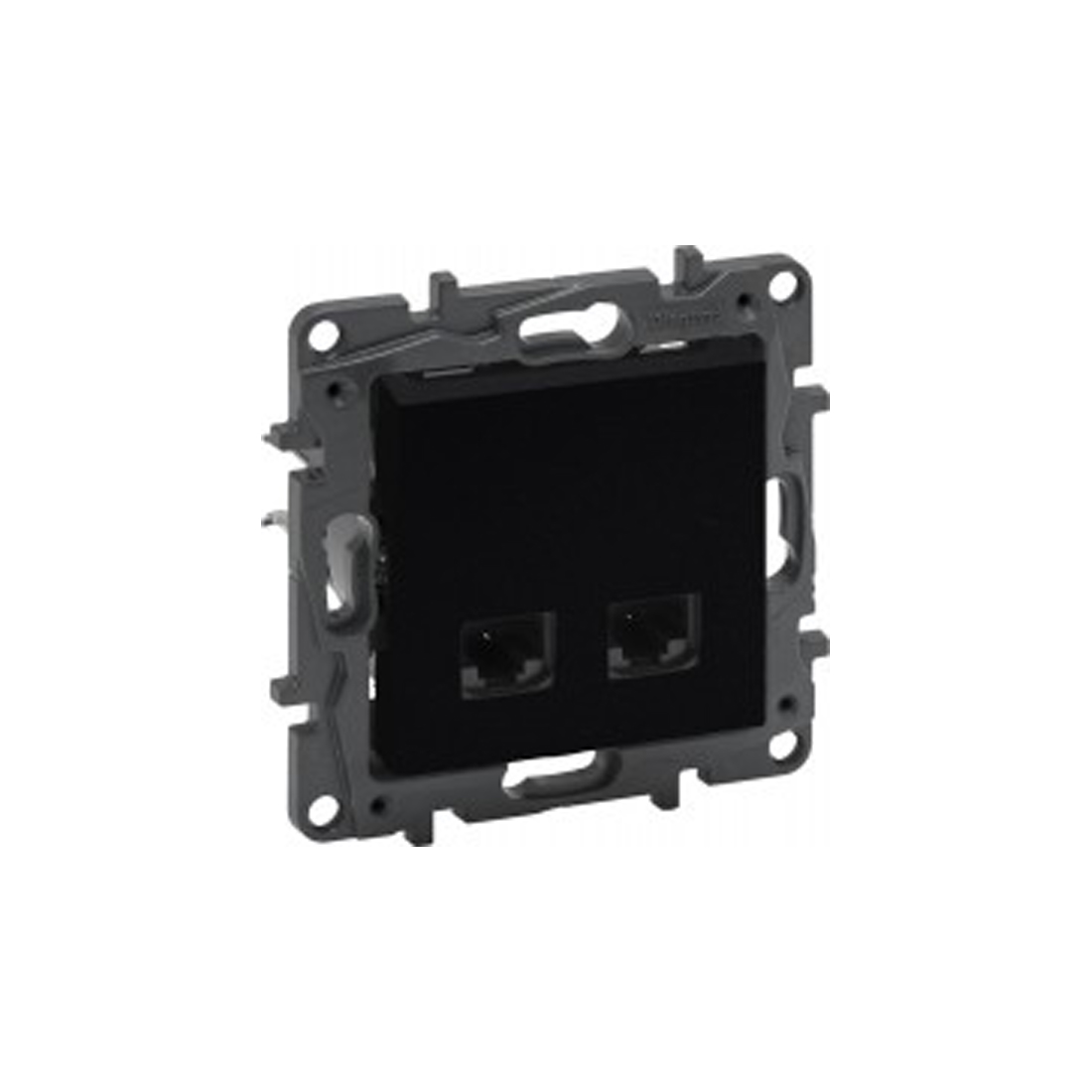 Legrand Информационная розетка двойная Niloe Step 2хRJ45 Кат.5e UTP Чёрный