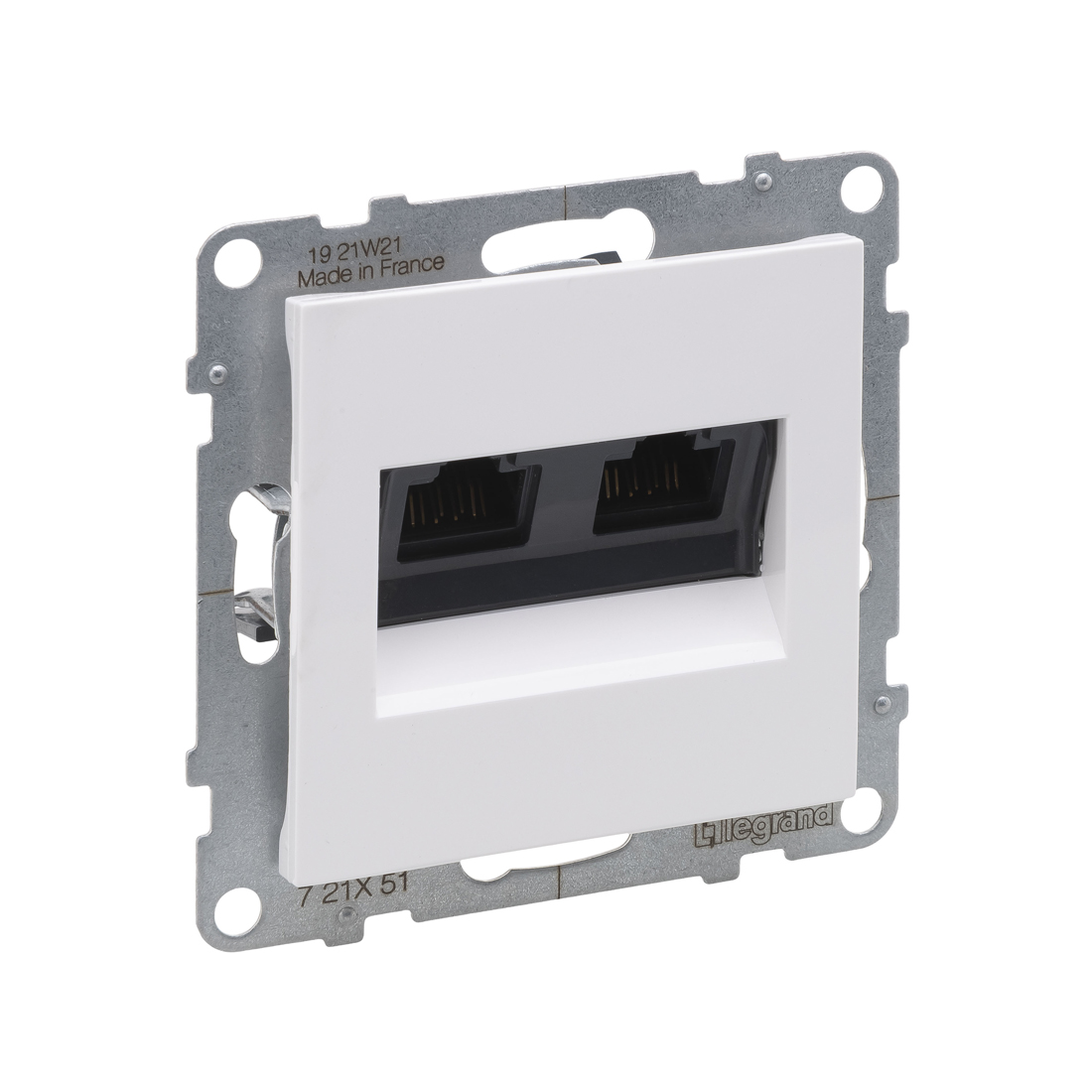 Legrand Информационная розетка двойная Suno RJ45 Кат.5e UTP Белый