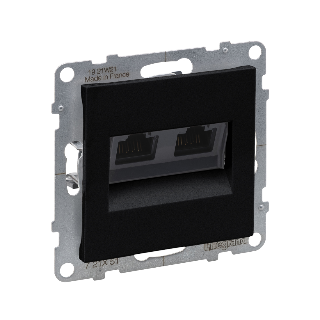Legrand Информационная розетка двойная Suno RJ45 Кат.5e UTP Антрацит