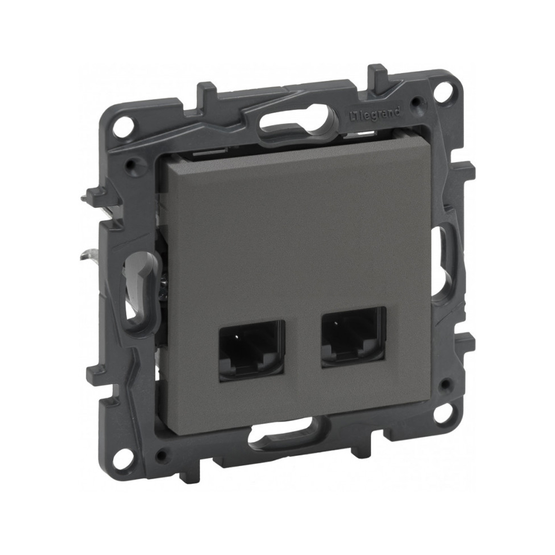 Legrand Информационная розетка двойная Niloe Step 2хRJ45 Кат.5e UTP Сталь