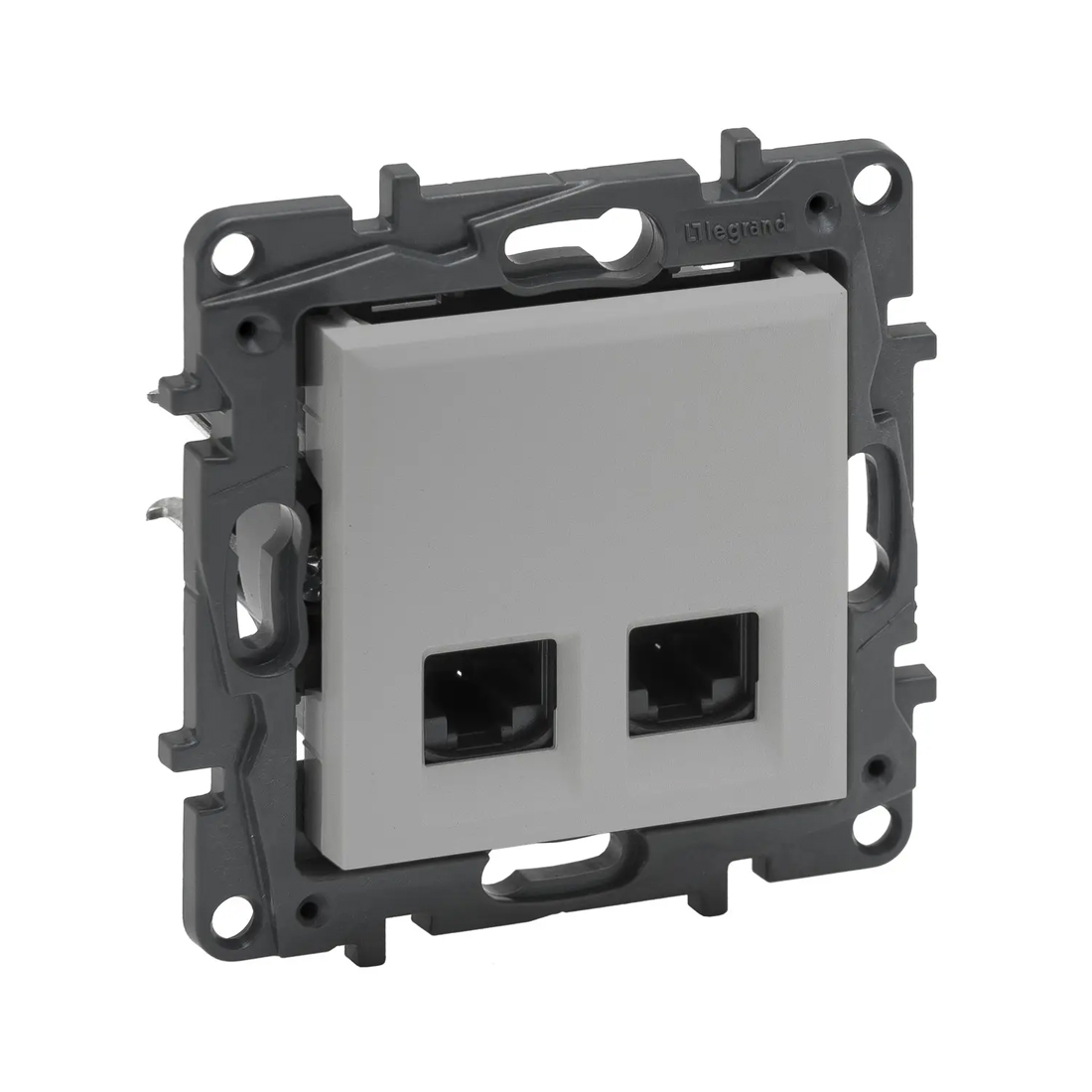 Legrand Информационная розетка двойная Niloe Step 2хRJ45 Кат.5e UTP Алюминий