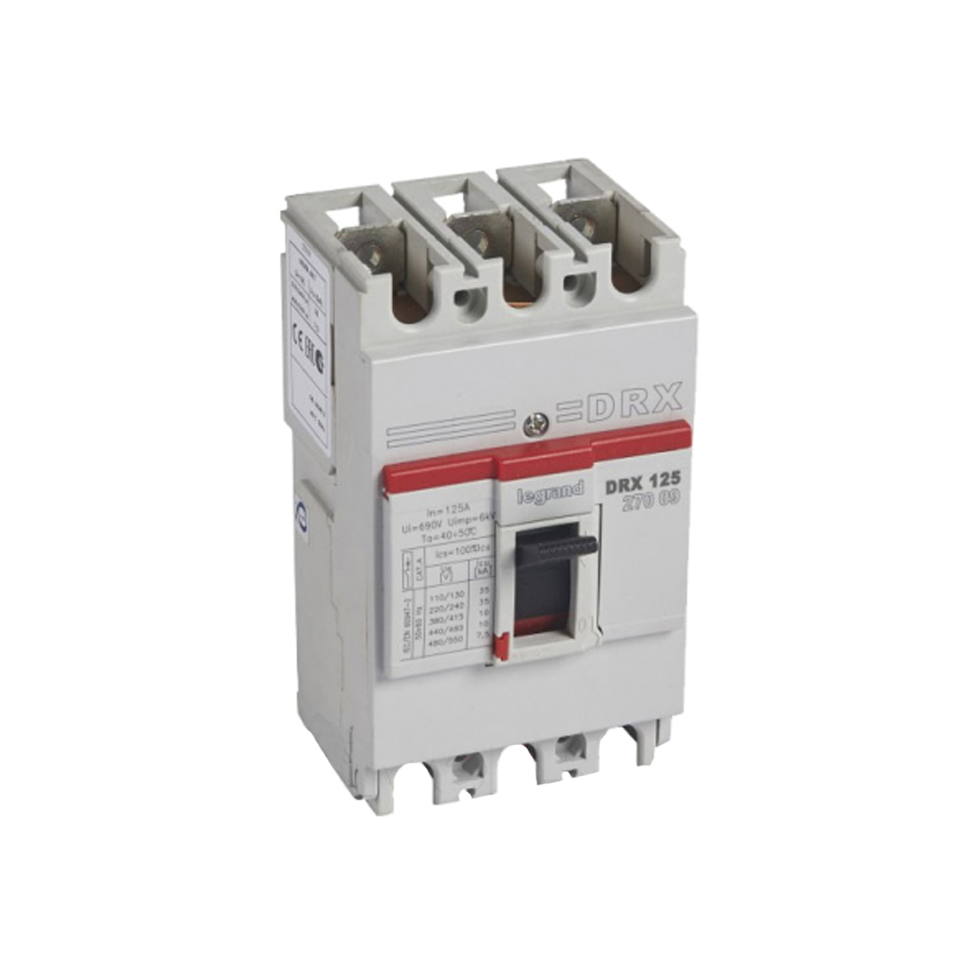 Legrand Автоматический выключатель Legrand 27009 3П 125A DRX125 10kA термомагнитный