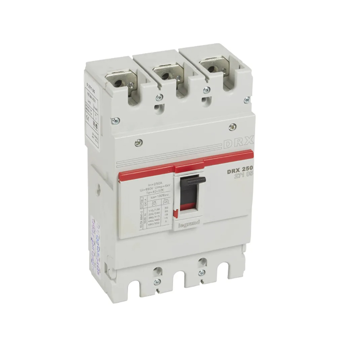 Legrand Автоматический выключатель Legrand 27105 3П 250A DRX250 18kA термомагнитный