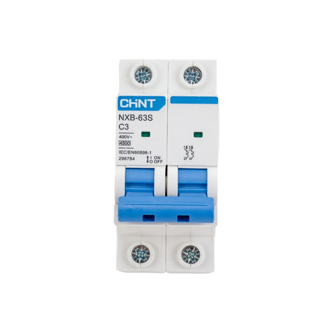 CHINT Автоматический выключатель CHINT NXB-63S 2P 3A C 4,5kA