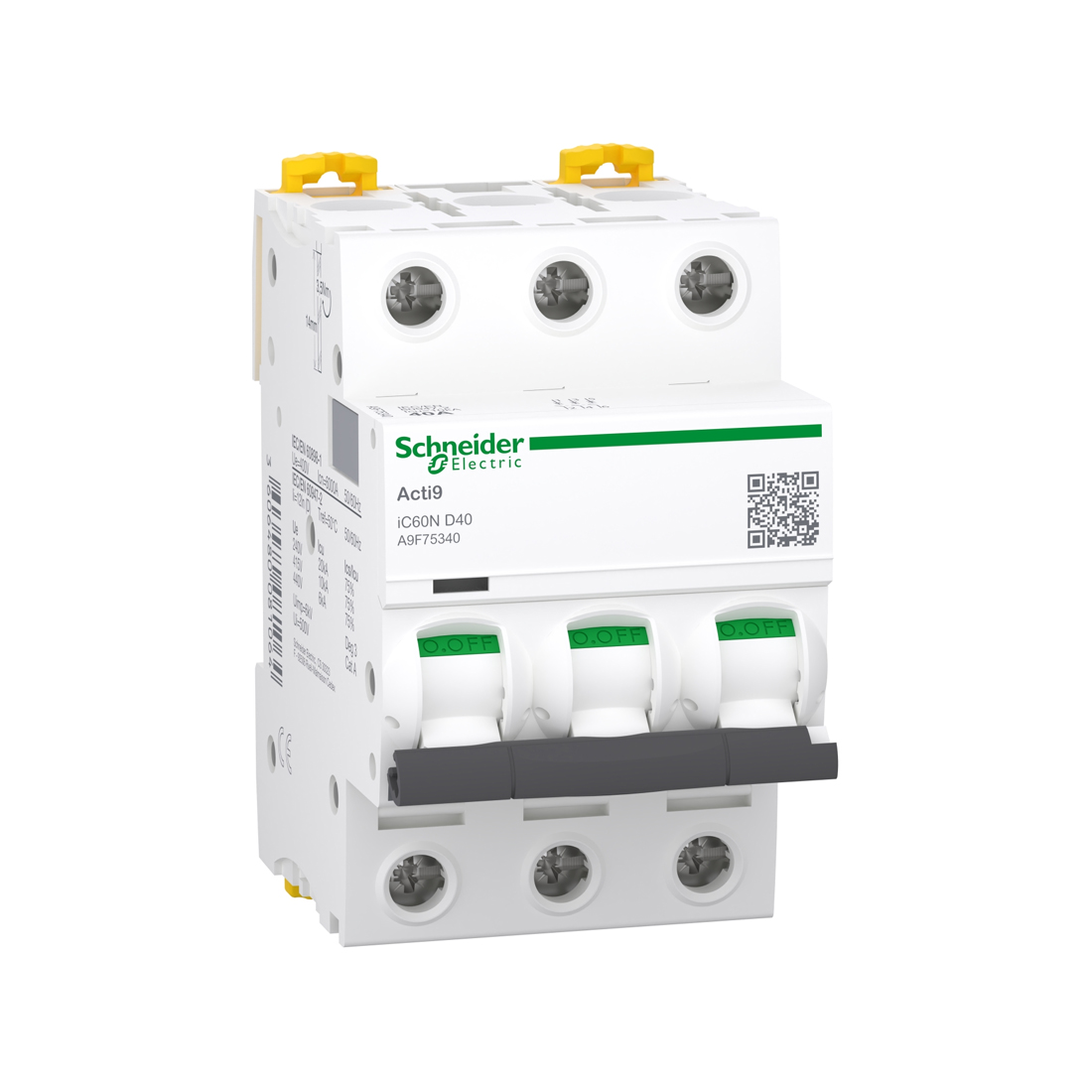 Schneider Electric Автоматический выключатель SE A9F75340 Acti9 iC60N 3P 40А D 6 kA