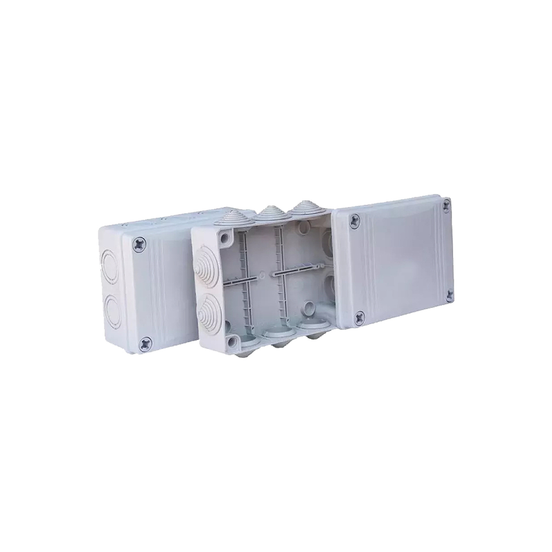 KSC Коробка распаячная KSC 11-307 110х150х50 для открытого монтажа с резиновыми вводами IP55