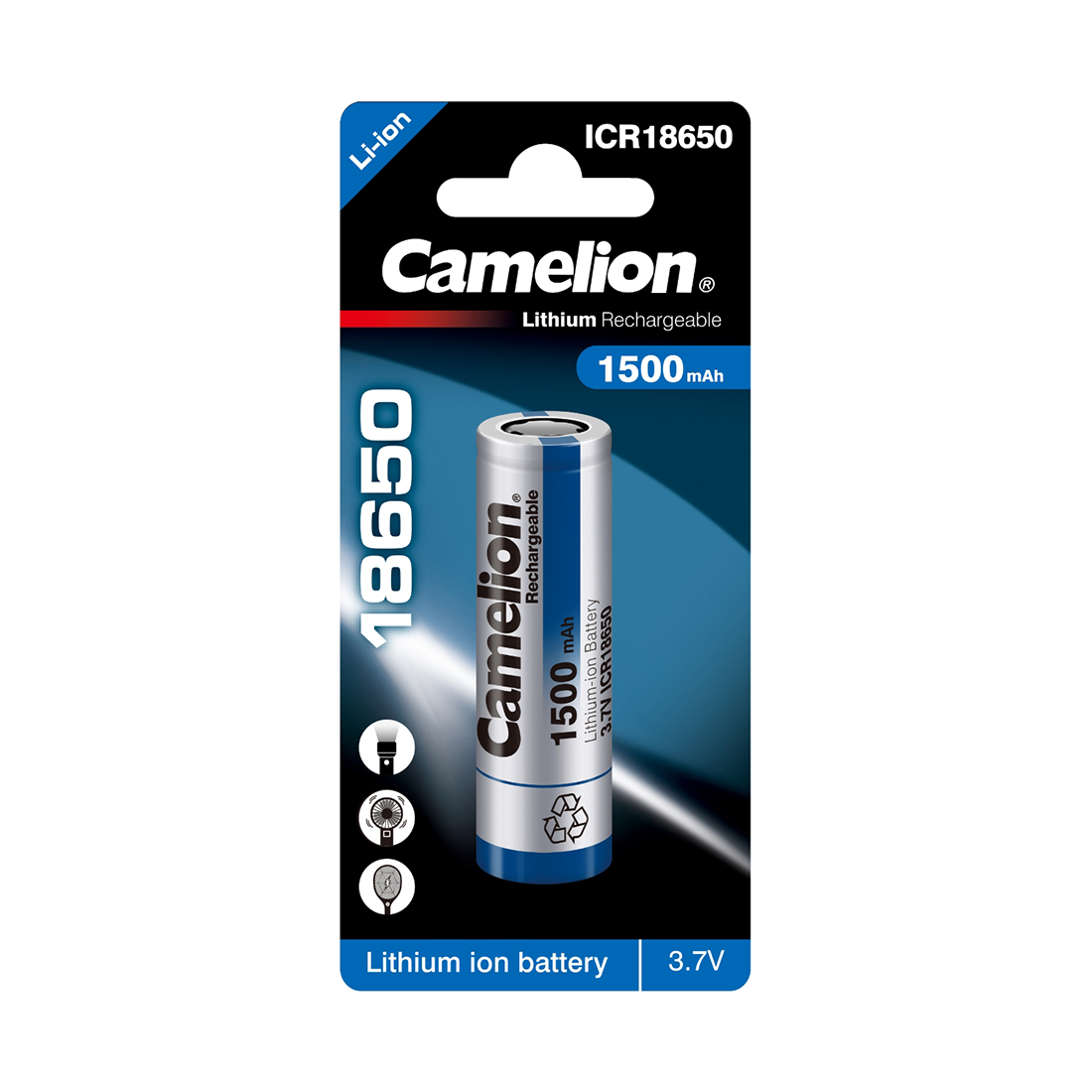 Camelion Аккумулятор CAMELION Lithium ICR18650-1500 1500 mAh 1 шт. в блистере