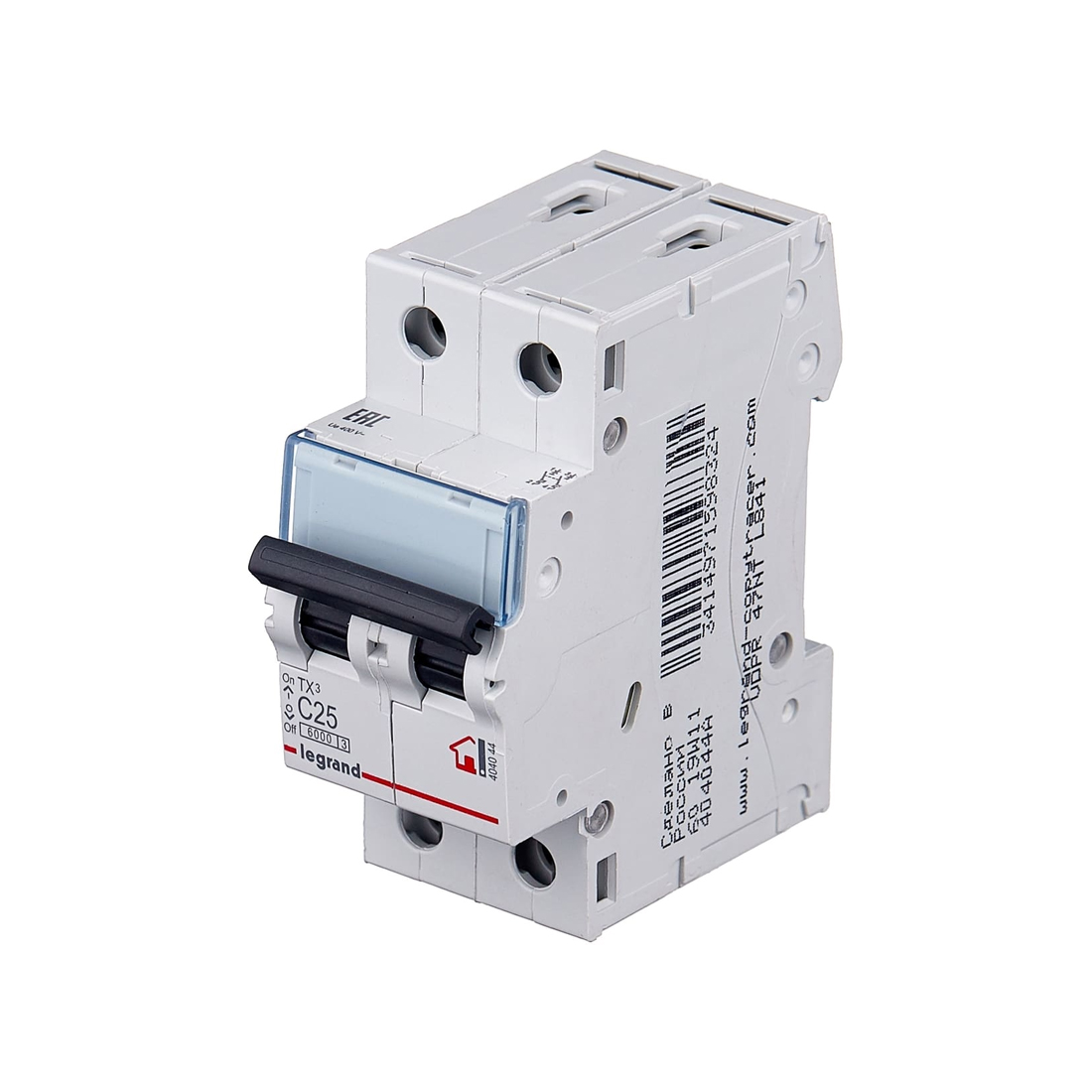 Legrand Автоматический выключатель Legrand 404044 2П C 25A TX3 6000 6kA