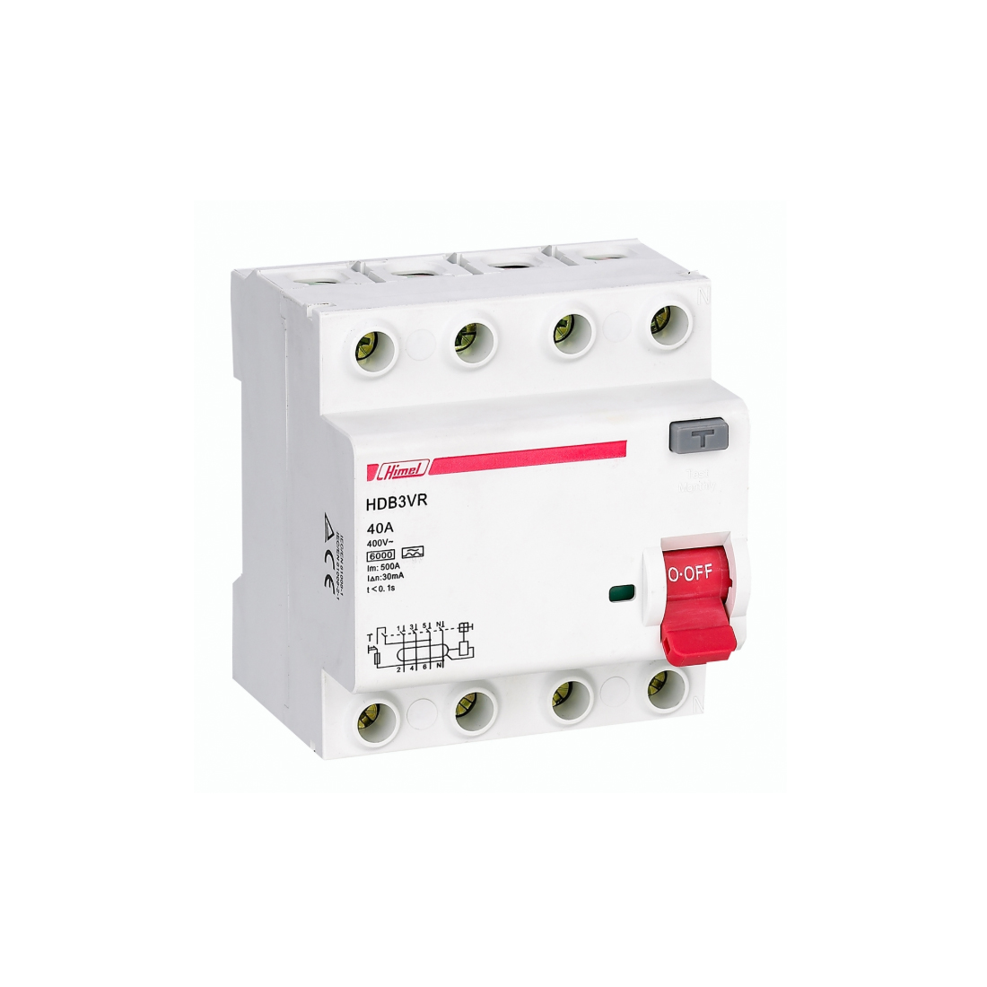 Himel ВДТ Himel HDB3VR 4Р 40А 30мА тип AC 6кА