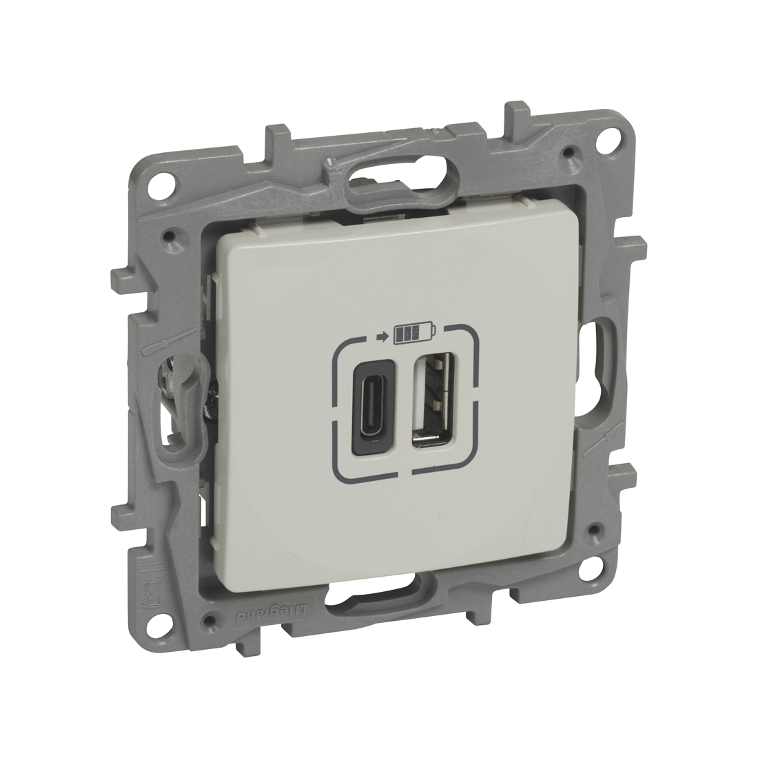 Legrand Розетка USB Niloe Тип А+C Слоновая кость