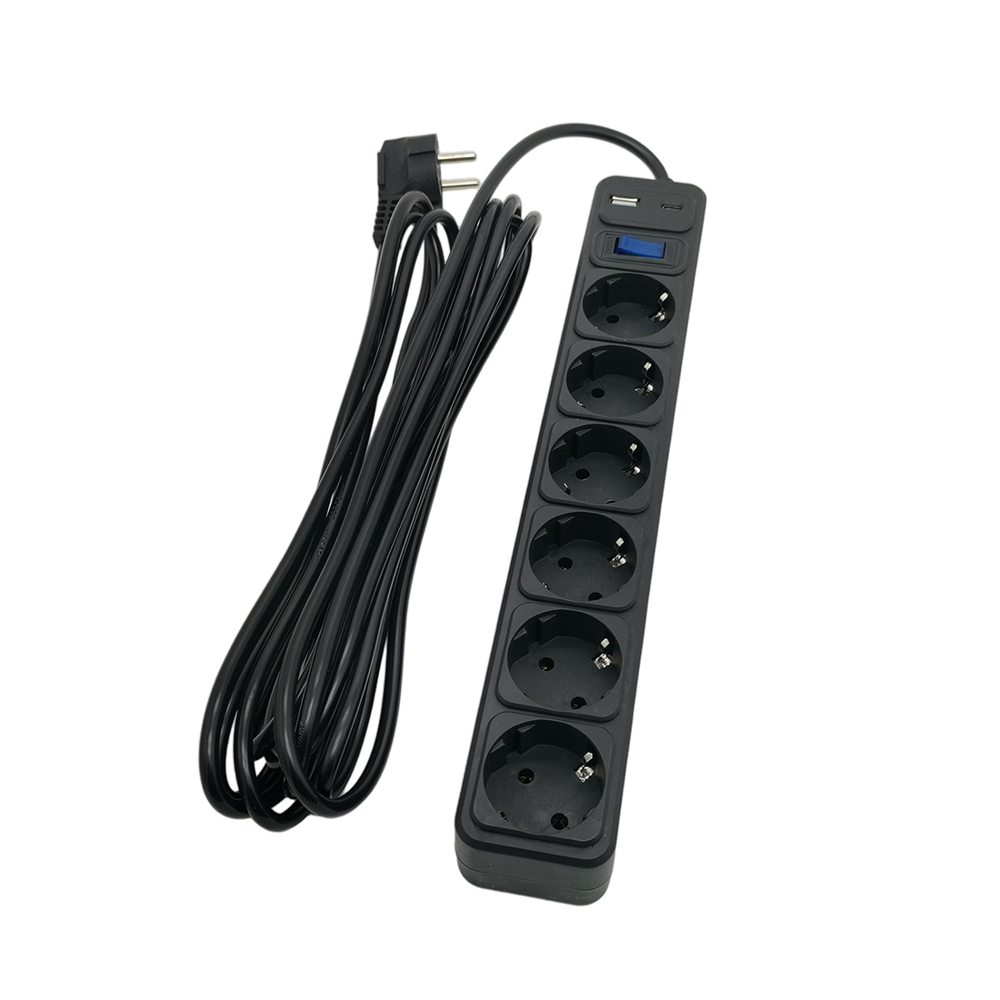 SVC Сетевой фильтр SVC ZC6S-50M-USB/TypeC 5 м. 220 В