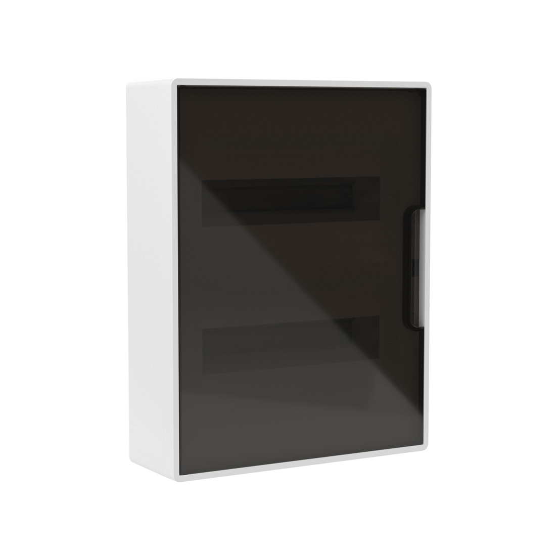 ДКС Щиток настенный FRAME белый DKC F24W1WD 24 модуля с тонированной дверцей