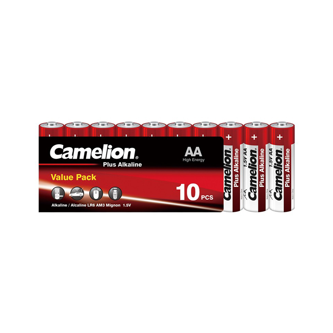 Camelion Батарейка CAMELION Plus Alkaline LR6-SP10-DA 10 шт. в плёнке