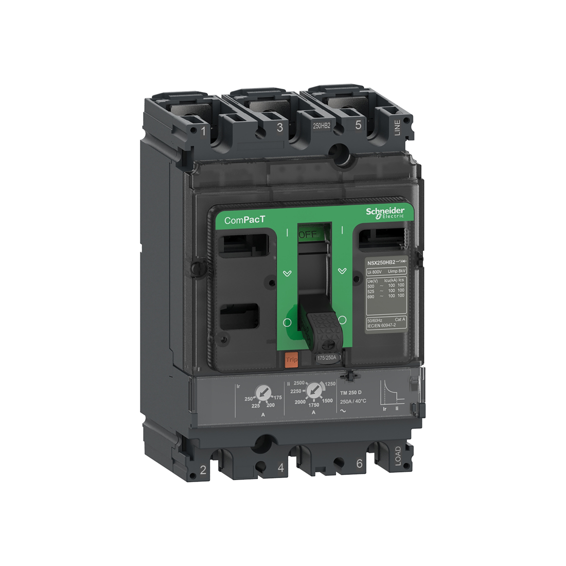 Schneider Electric Автоматический выключатель SE C25F3TM200 NSX250F 36kA AC 3П3Т 200A TMD