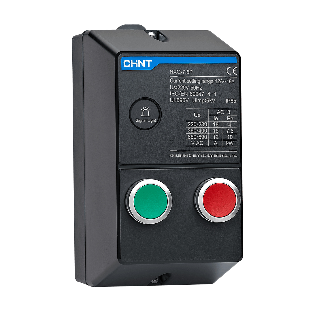 CHINT Электромагнитный пускатель в корпусе CHINT NXQ-5.5P 1-1.6A AC230В IP65