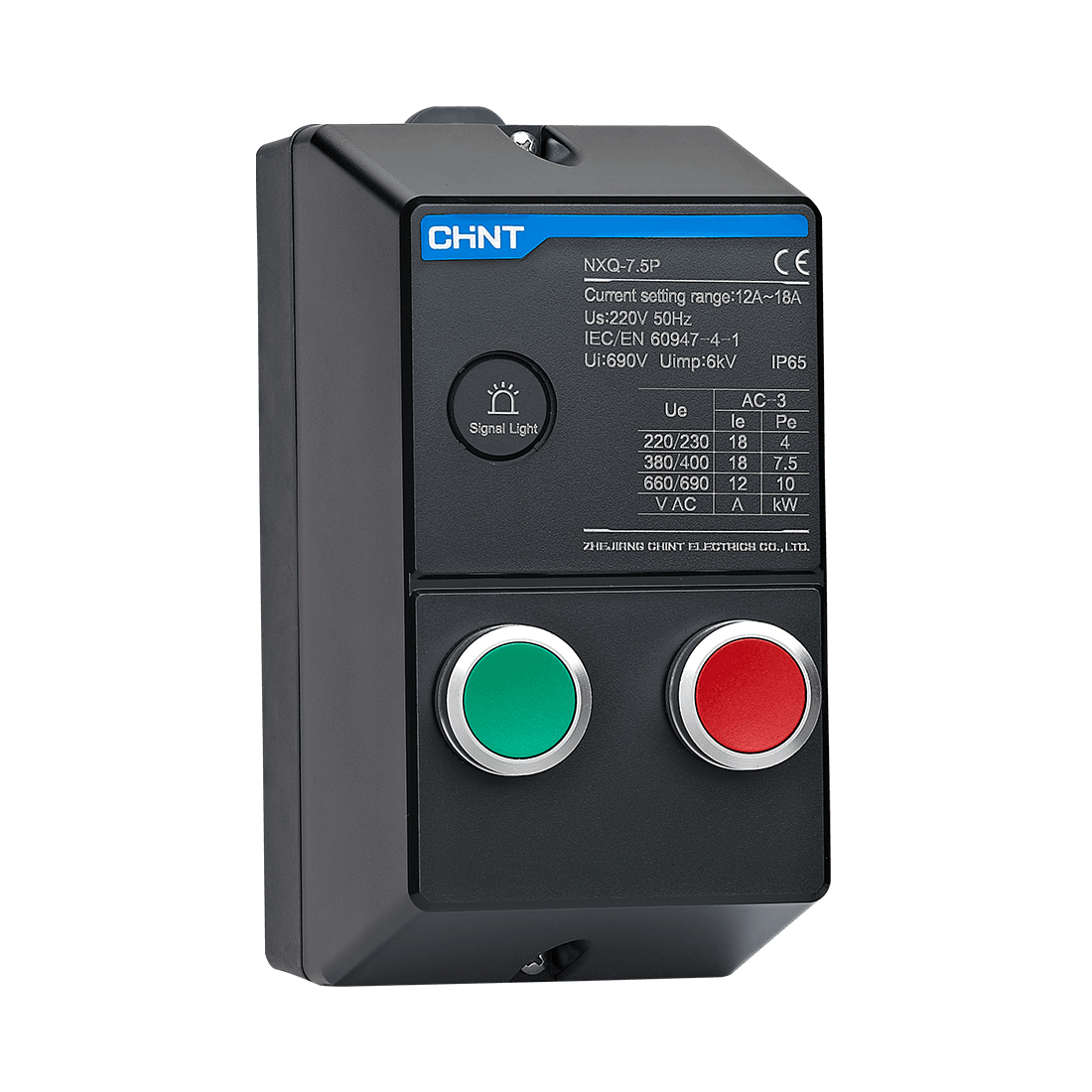 CHINT Электромагнитный пускатель в корпусе CHINT NXQ-5.5P 4-6A AC230В IP65