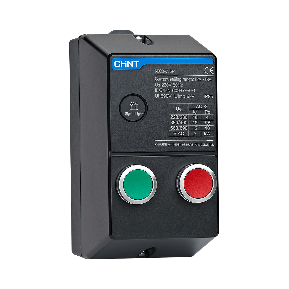 CHINT Электромагнитный пускатель в корпусе CHINT NXQ-5.5P 9-13A AC230В IP65