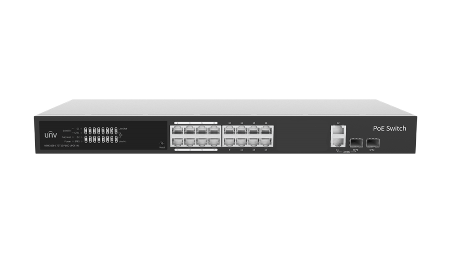 Uniview 17-ти портовый PoE коммутатор NSW2100-17GT1GP1GC-LPOE-IN