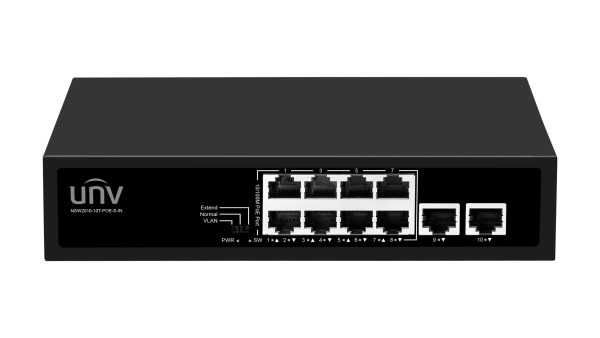 Uniview 8-ми портовый PoE коммутатор NSW2010-10T-POE-S-IN