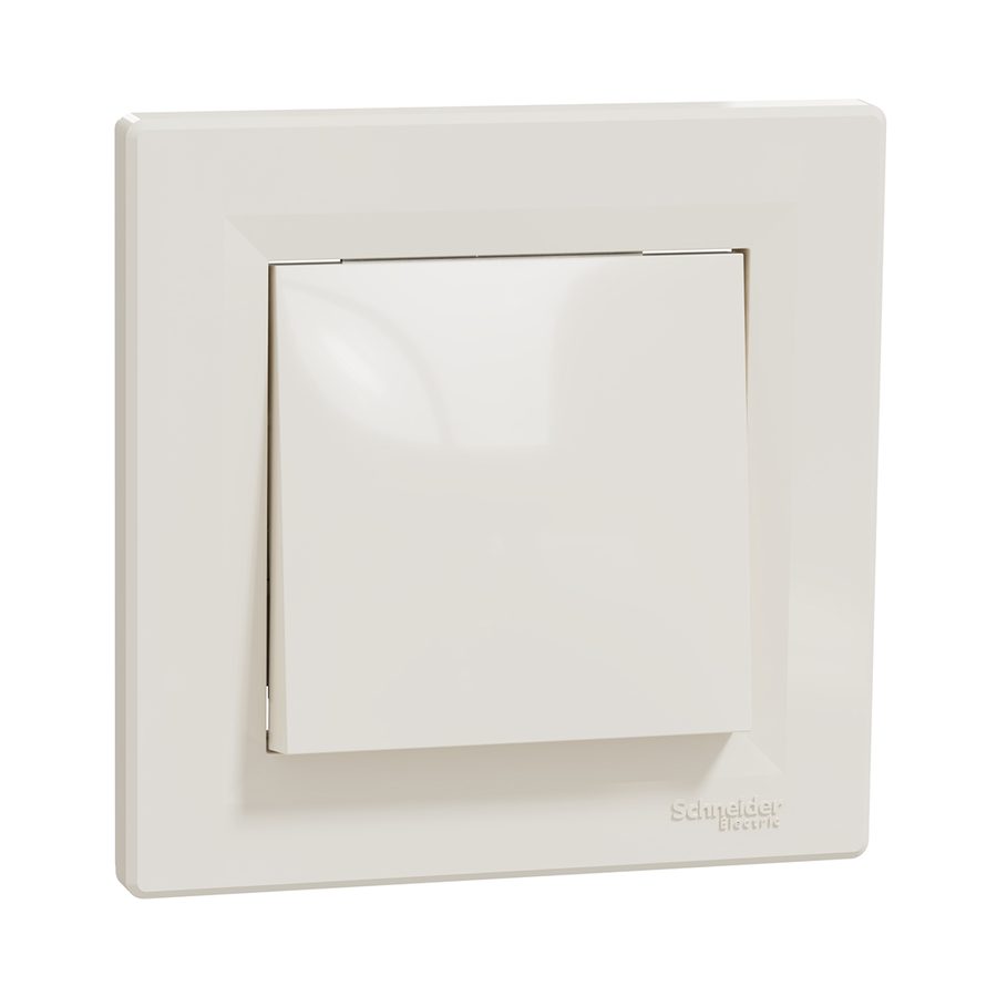 Schneider Electric Выключатель одноклавишный SE EPH0100123 Asfora 10AX в сборе быстрозажим. клеммы кремовый