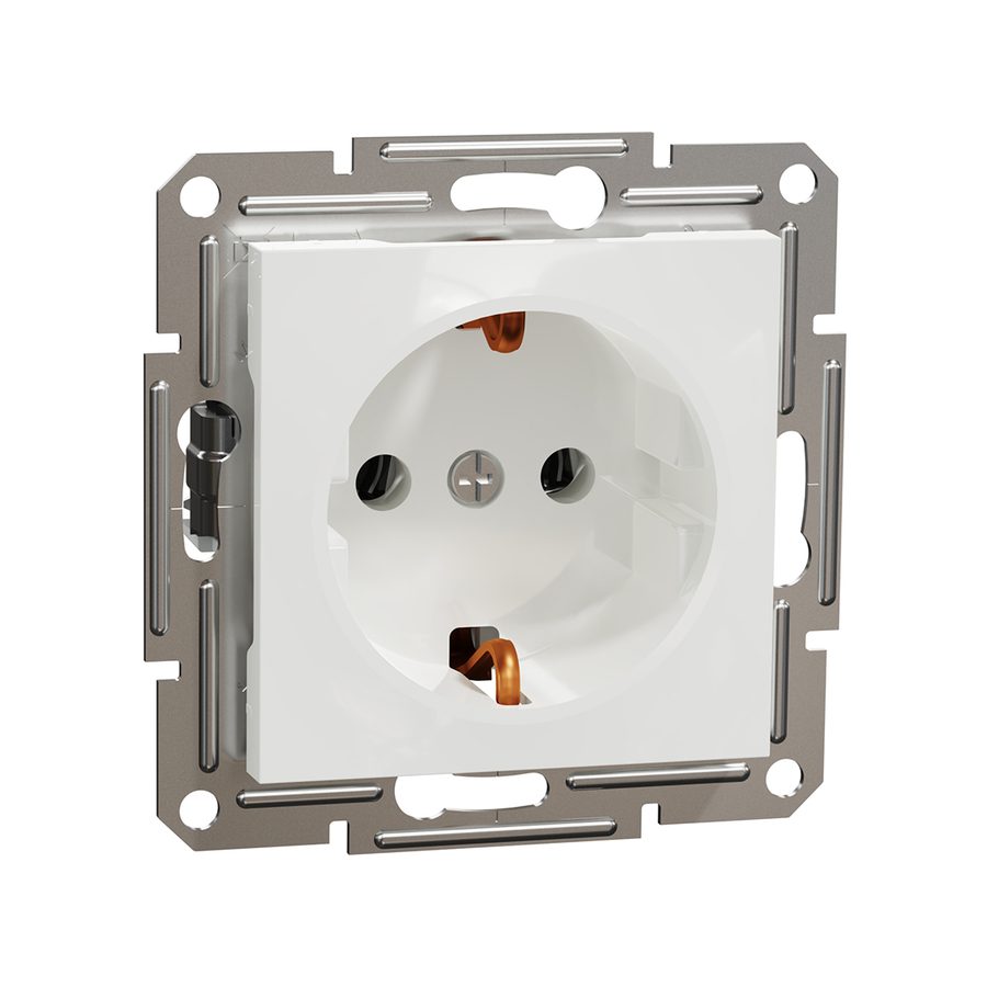 Schneider Electric Розетка с заземлением SE EPH2970121 Asfora 16А механизм винт. клеммы белый
