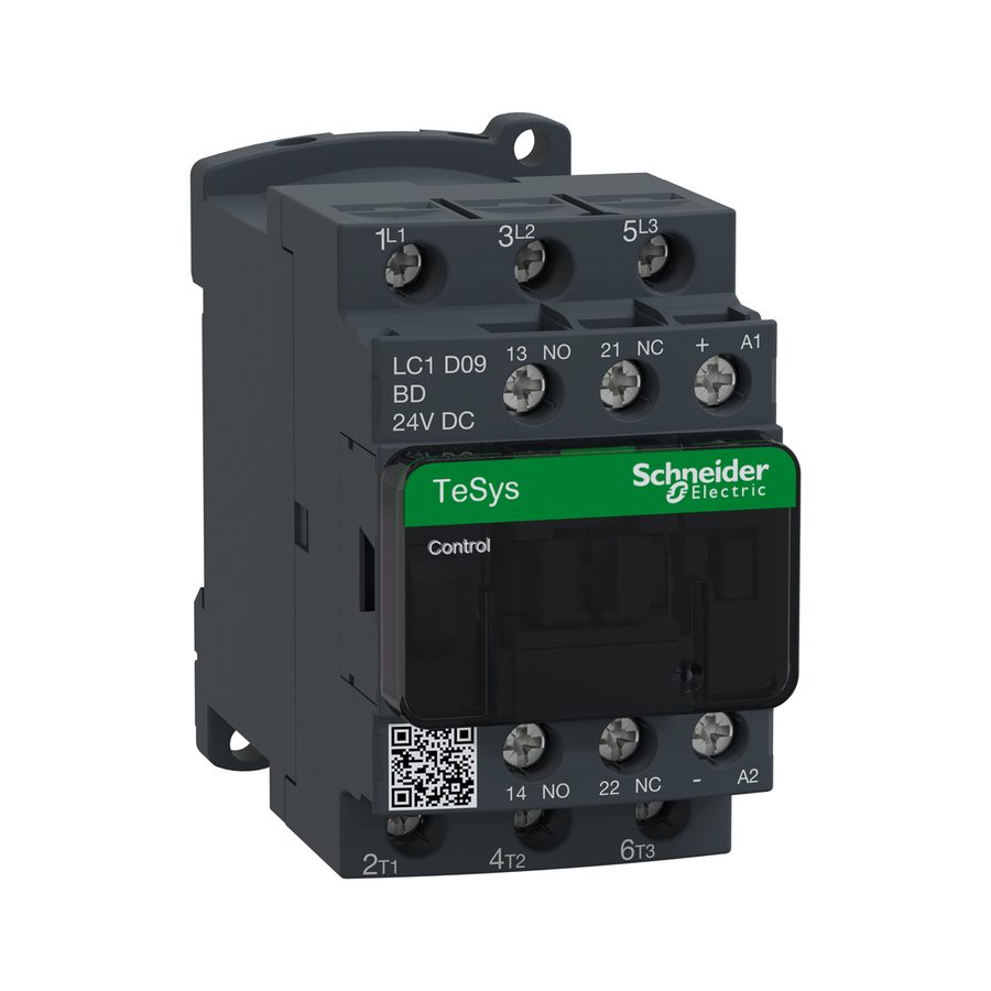 Schneider Electric Контактор SE LC1D09BD 3Р 9А НО+НЗ 24В DС винт.зажим
