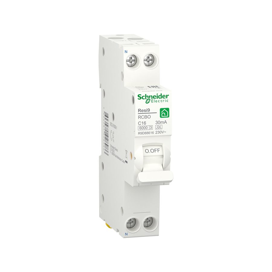 Schneider Electric Дифференциальный автоматический выключатель SE АВДТ 1P+N С 16А 18мм 6 kA 30мА А