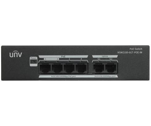 Uniview 6-ти портовый PoE коммутатор NSW2100-6GT-POE-IN