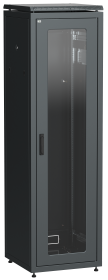 ITK Шкаф сетевой напольный 19" LINEA N 33U 600х800мм стеклянная передняя дверь черный
