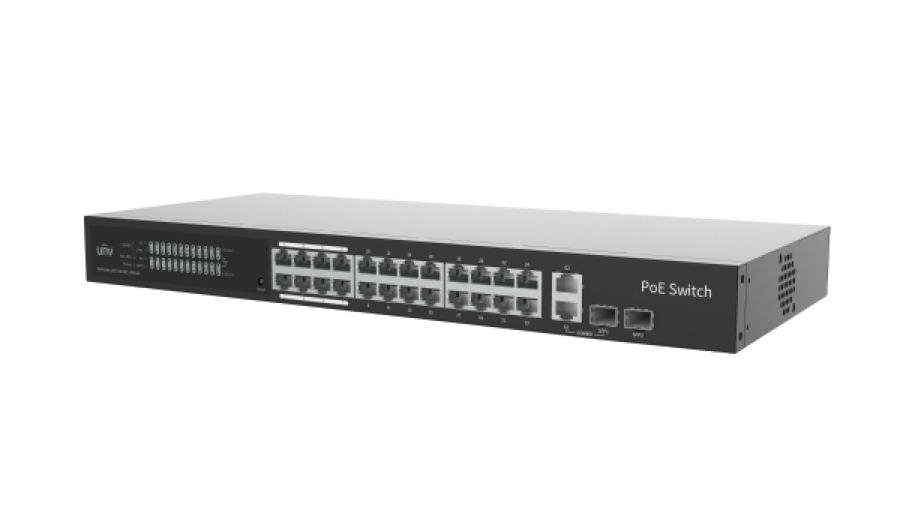 Uniview 25-ти портовый PoE коммутатор NSW2100-25GT1GP1GC-LPOE-IN