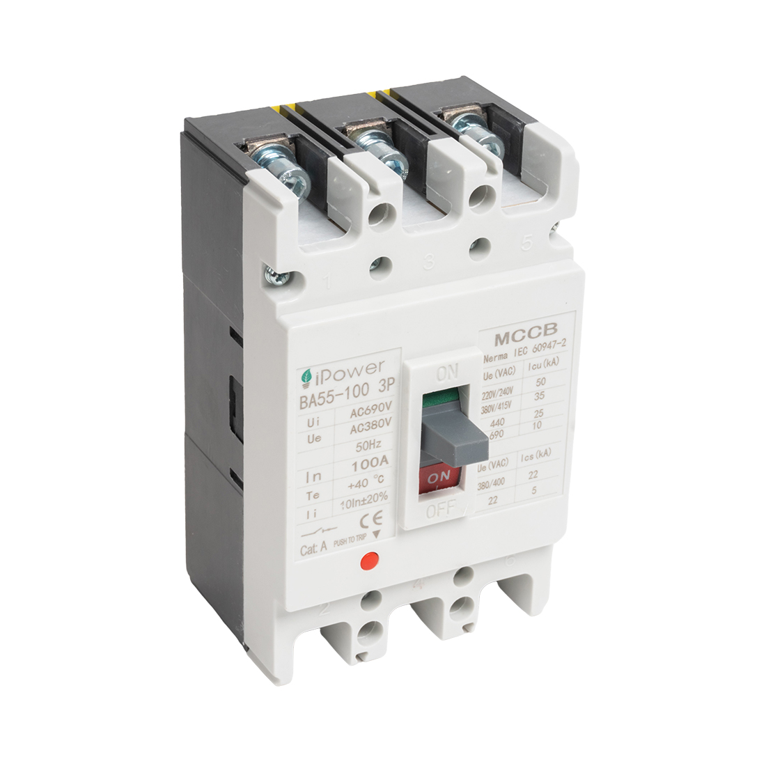 iPower Автоматический выключатель iPower ВА55-100 3Р 100А