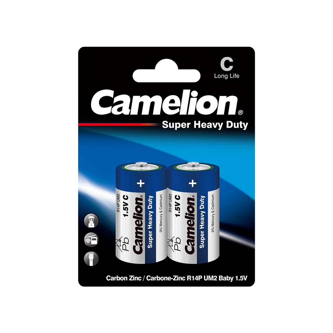 Camelion Батарейка CAMELION Super Heavy Duty R14P-BP2B 2шт. в блистере
