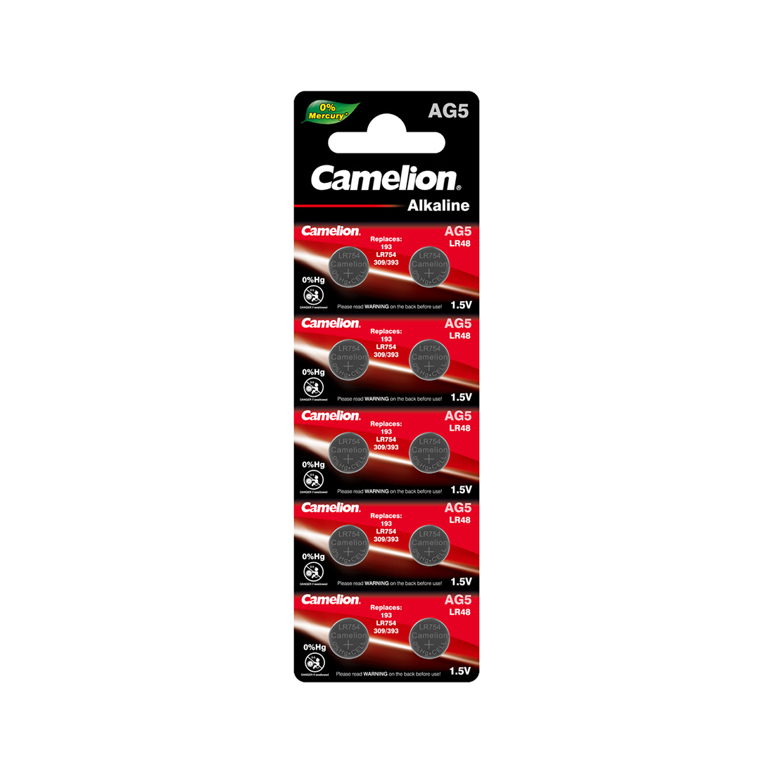 Camelion Батарейка CAMELION Alkaline AG5-BP10(0%Hg) 10 шт. в блистере
