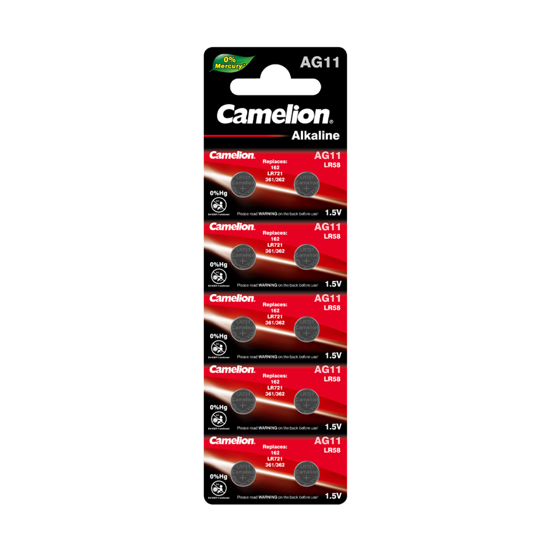 Camelion Батарейка CAMELION Alkaline AG11-BP10(0%Hg) 10 шт. в блистере