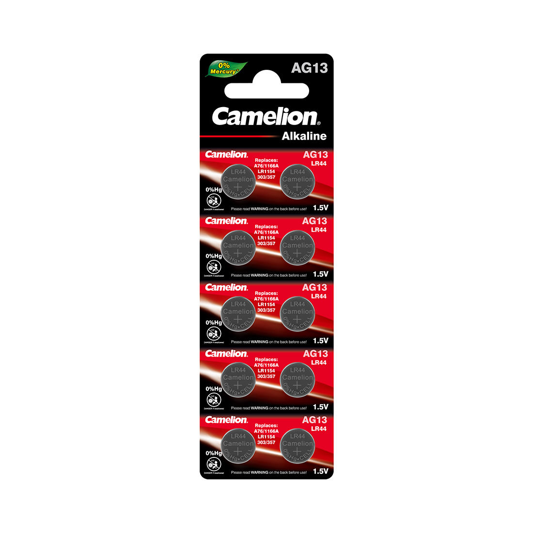 Camelion Батарейка CAMELION Alkaline AG13-BP10(0%Hg) 10 шт. в блистере